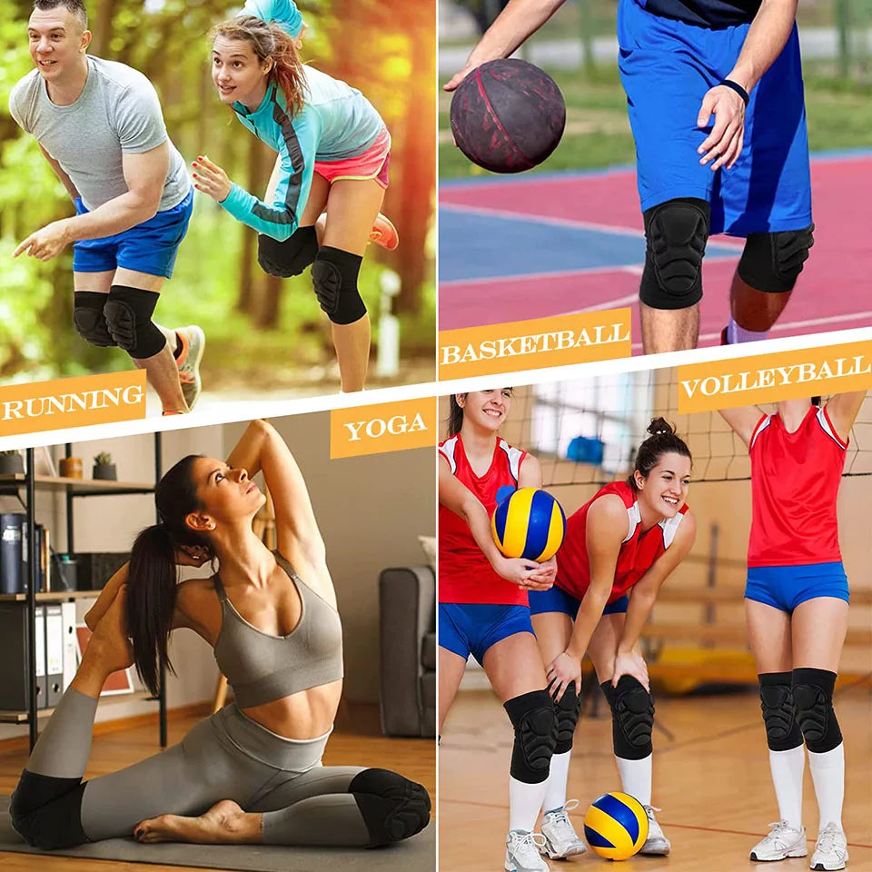 1 Pair Knee Pads, Anti-Slip Collision Avoidance Kneepads with Thick EVA Foam, for Volleyball, Football Dance Knee Sleeve.Labubo