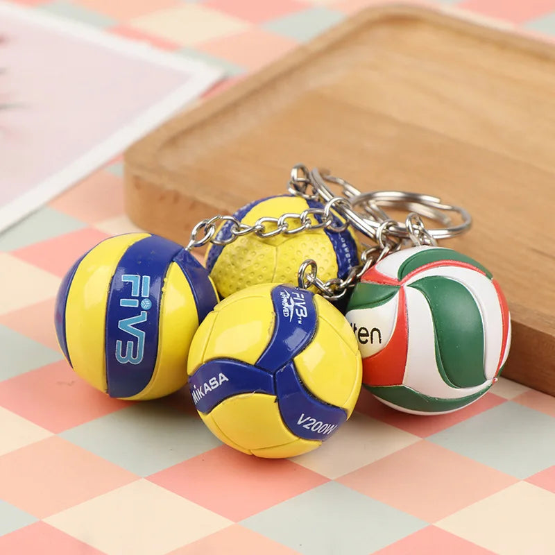 PVC Volleyball Keychain Ornaments Business Volleyball Gifts Beach Ball Sport Key Chain