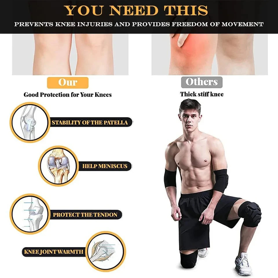 1 Pair Knee Pads, Anti-Slip Collision Avoidance Kneepads with Thick EVA Foam, for Volleyball, Football Dance Knee Sleeve.Labubo