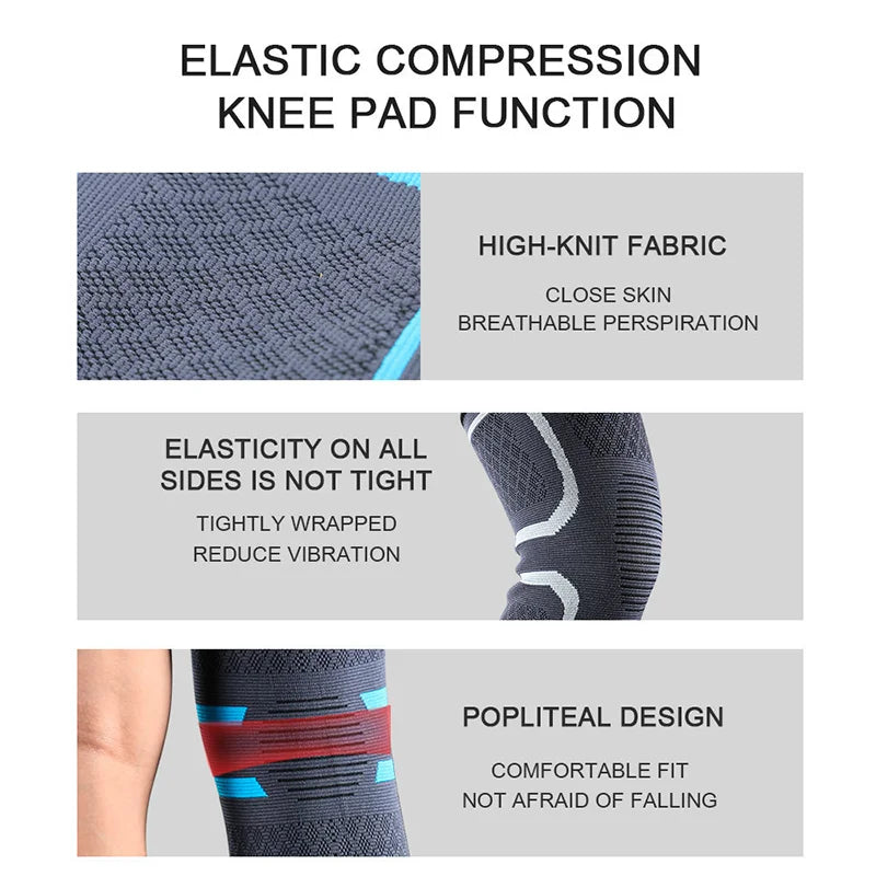 1/2PCS Fitness Running Cycling Knee Support Braces Elastic Nylon Sport Compression Knee Pad Sleeve for Volleyball