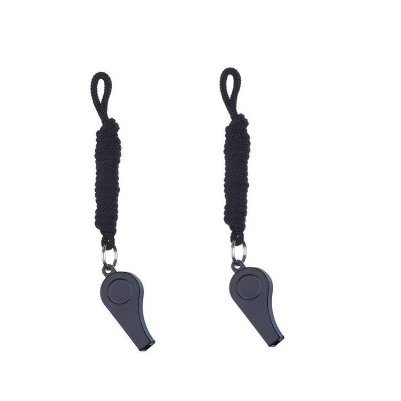 High Quality Black Whistle Referee Game Halter Whistle Outdoor Travel Hiking Whistle Suitable for Basketball Volleyball Games