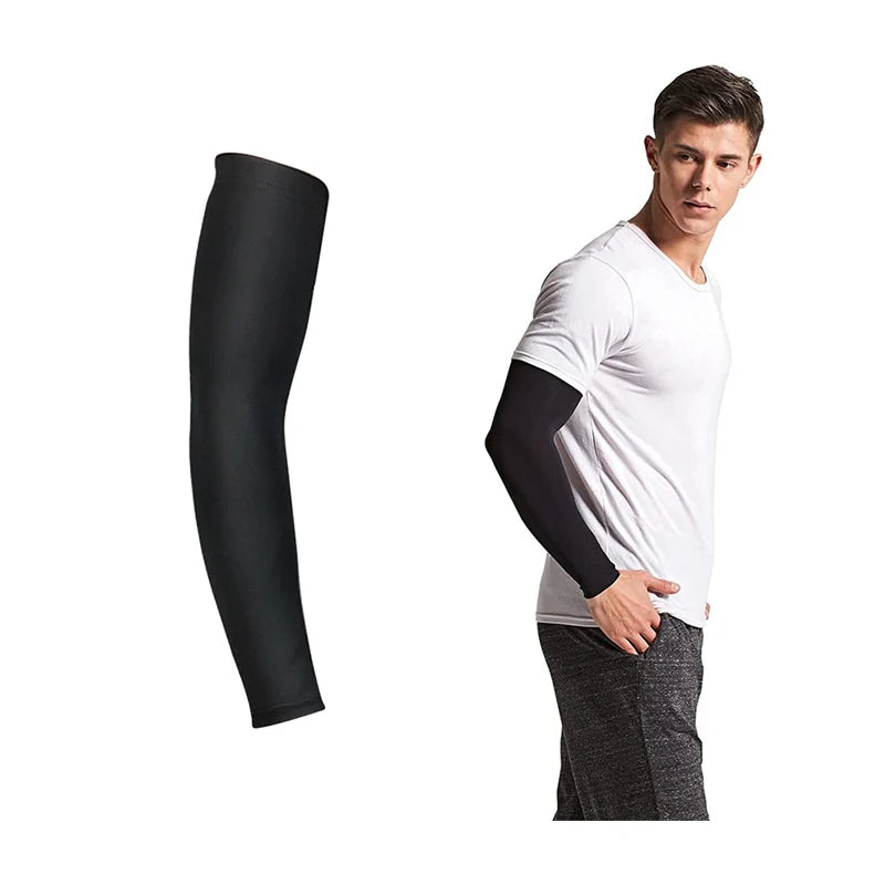 1pcs Cooling UV Sun Protection Arm Sleeves, Tattoo Forearm Covers Anti-Slip for Running, Cycling Basketball Football Volleyball