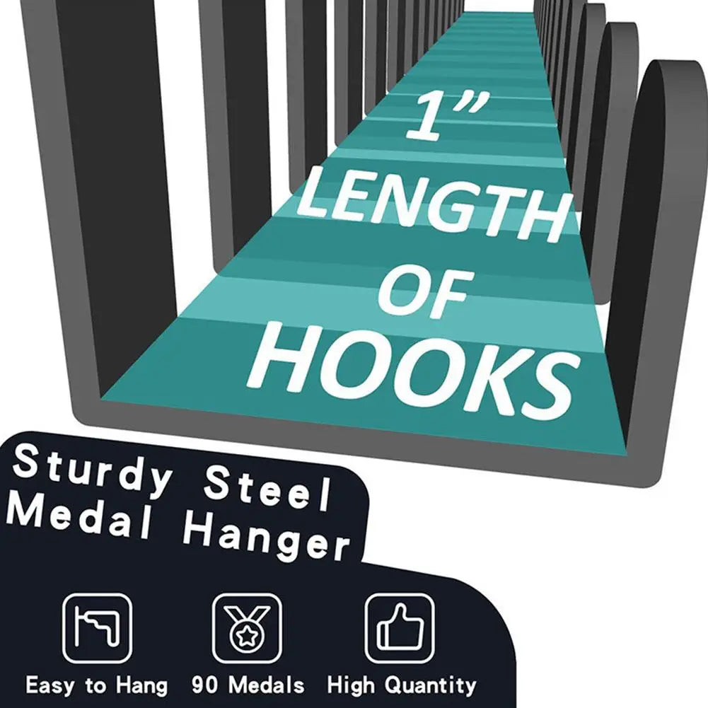 Sports Medal Display Metal Rack Hanger Holder Storage Volleyball For Ribbons Medal Display