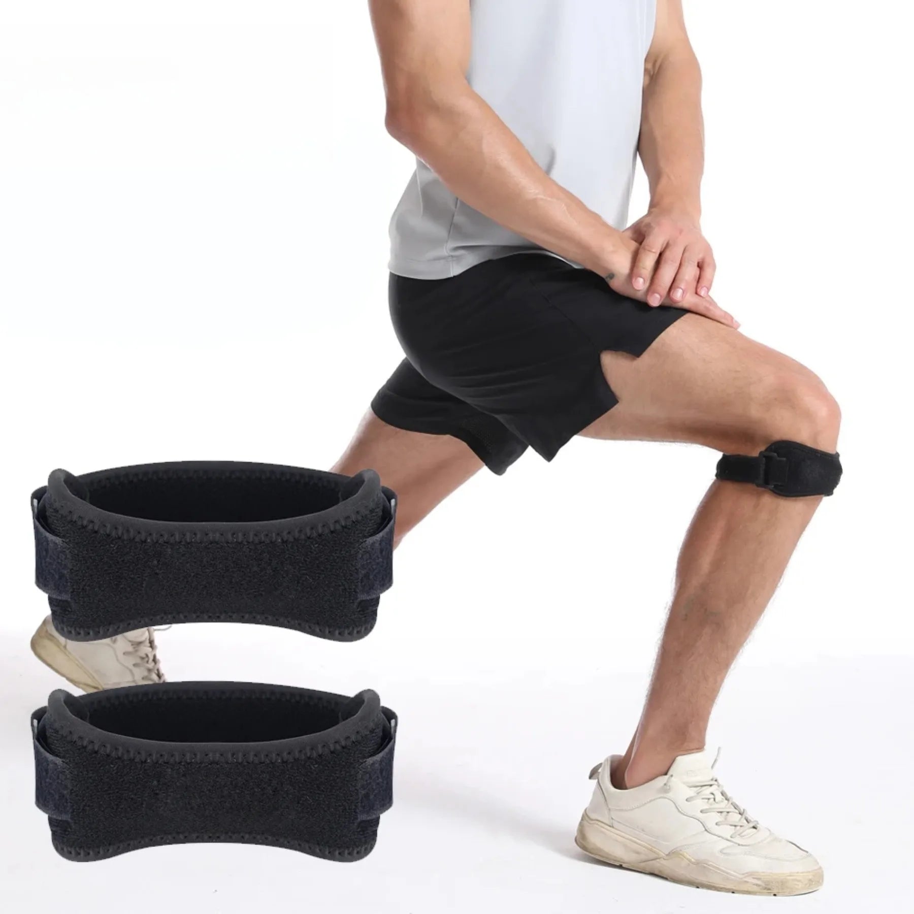 Sports Patella Brace Adjustable Strap EVA Kneepads Knee Support Pad Protective Gear Basketball Volleyball Protector
