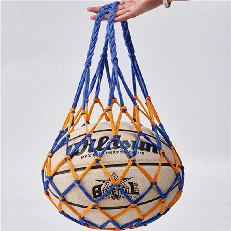 Portable Carry Net Bag Balls Volleyball Outdoor Durable Standard Thread Hoop Mesh Net