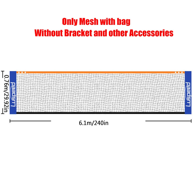 Portable Folding Standard Professional Net Indoor Outdoor Sports Volleyball Tennis Training Square Nets Mesh 4 Sizes