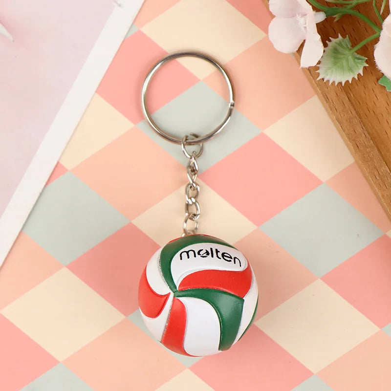 PVC Volleyball Keychain Ornaments Business Volleyball Gifts Beach Ball Sport Key Chain