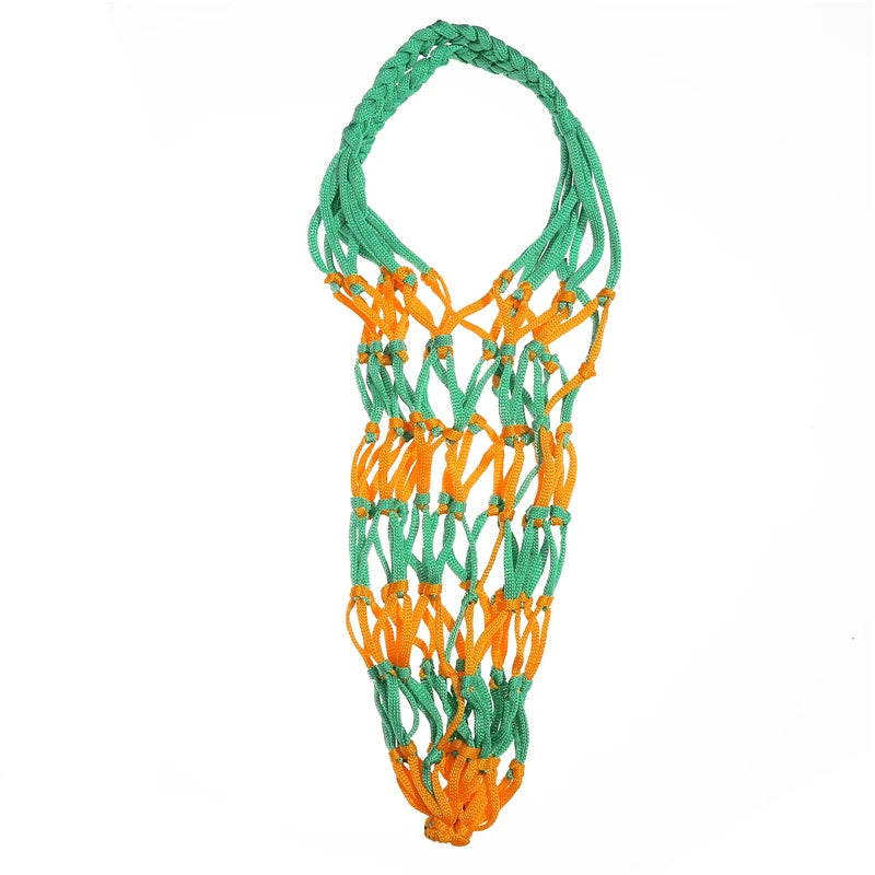 Portable Carry Net Bag Balls Volleyball Outdoor Durable Standard Thread Hoop Mesh Net