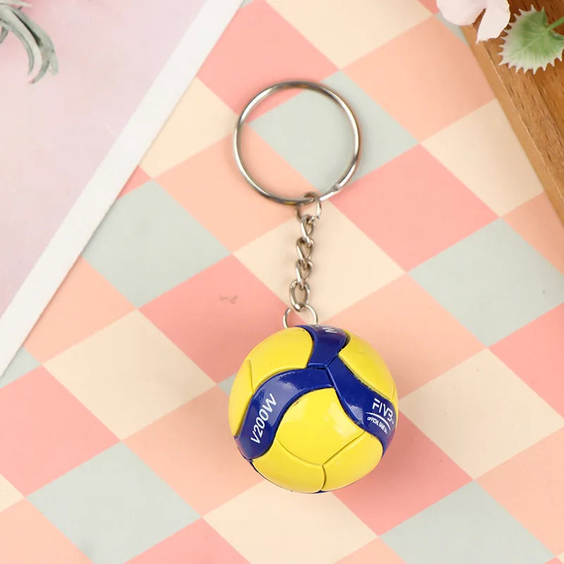 PVC Volleyball Keychain Ornaments Business Volleyball Gifts Beach Ball Sport Key Chain