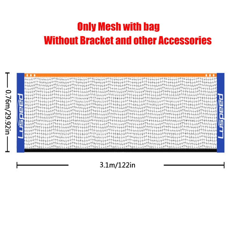 Portable Folding Standard Professional Net Indoor Outdoor Sports Volleyball Tennis Training Square Nets Mesh 4 Sizes