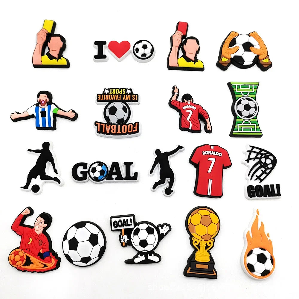 PVC Volleyball Series Shoe Charms for Women Men Over Shoe Decorations Pins Accessories Clog Buckles Gifts