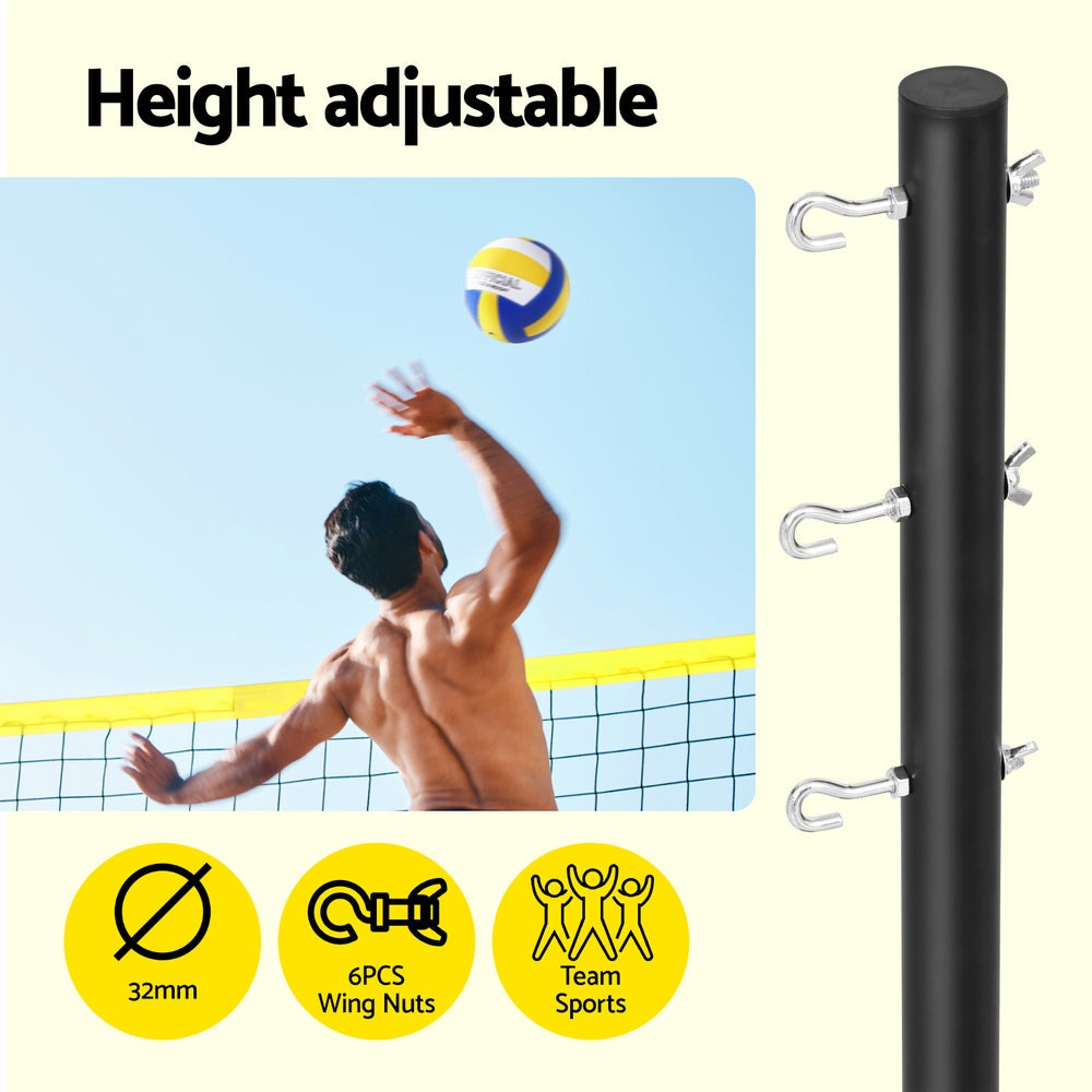 NNEDSZ 9M Portable Volleyball Net Set with Ball Boundary Lines Badminton Tennis