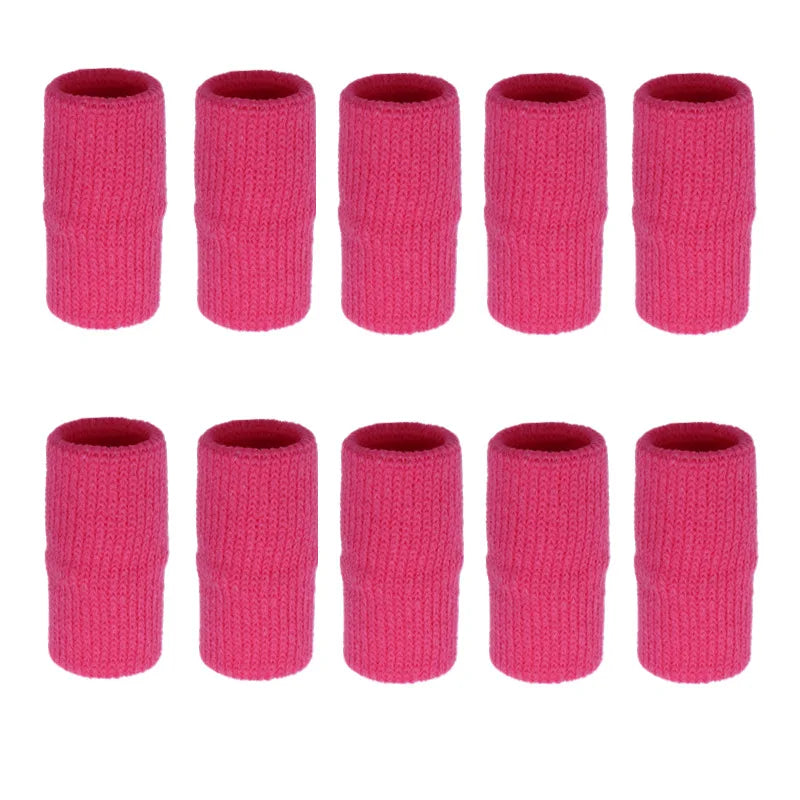 10Pcs Finger Protection Arthritis Support Finger Guard Outdoor Sports Basketball Volleyball Elastic Finger Sleeves Elastic