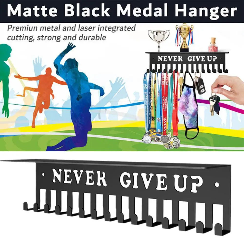 Sports Medal Display Metal Rack Hanger Holder Storage Volleyball For Ribbons Medal Display