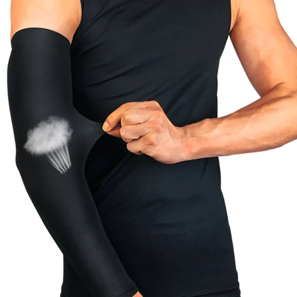 1pcs Cooling UV Sun Protection Arm Sleeves, Tattoo Forearm Covers Anti-Slip for Running, Cycling Basketball Football Volleyball