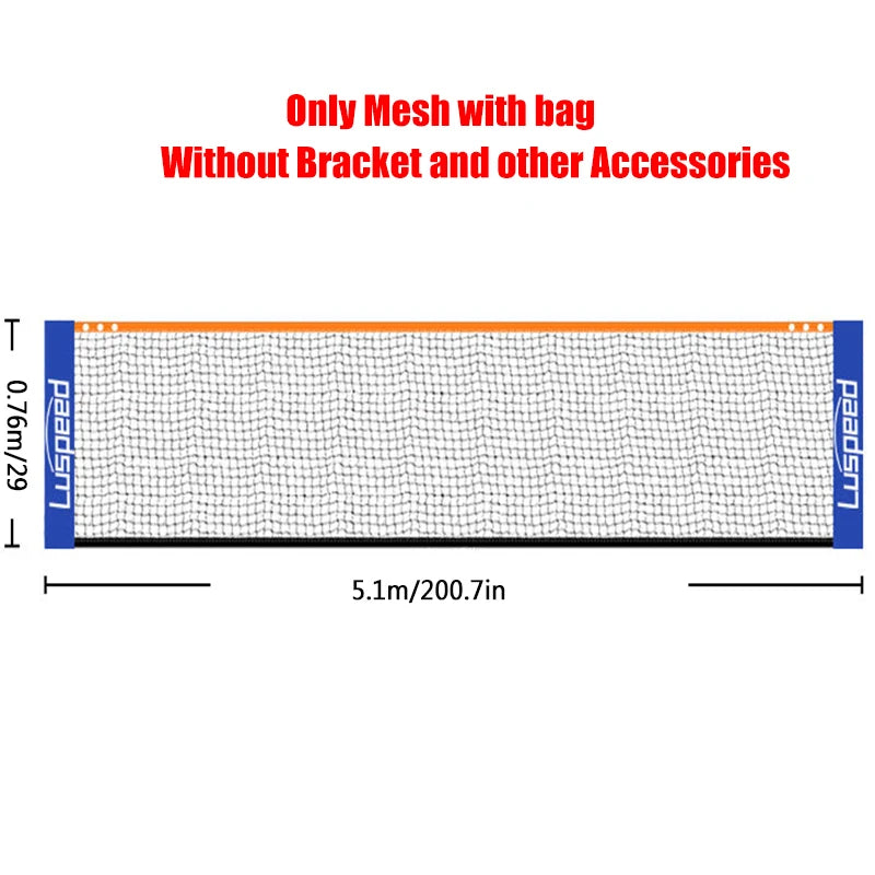 Portable Folding Standard Professional Net Indoor Outdoor Sports Volleyball Tennis Training Square Nets Mesh 4 Sizes