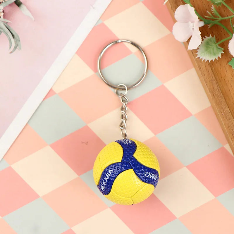PVC Volleyball Keychain Ornaments Business Volleyball Gifts Beach Ball Sport Key Chain
